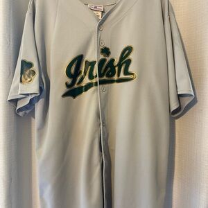 Irish Baseball Jersey Notre Dame XL Button Up